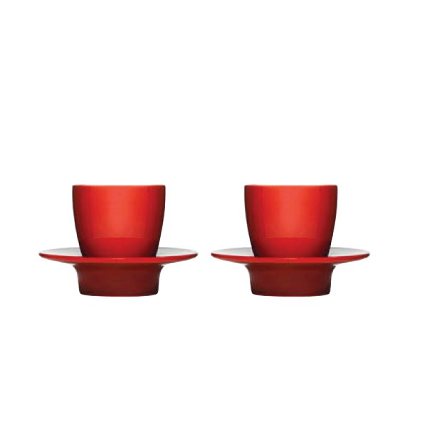 "LOOP" espresso cups red